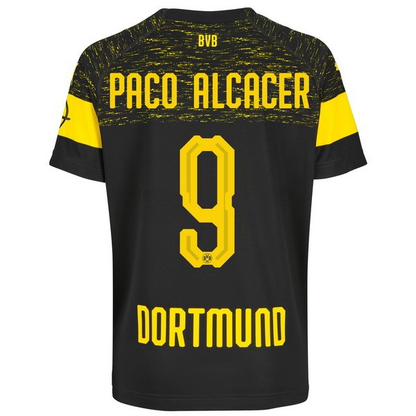 Camiseta Borussia Dortmund Segunda equipo Paco Alcacer 2018-19 Negro